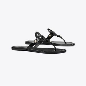 Tory Burch “Miller” Sandals - black/gold